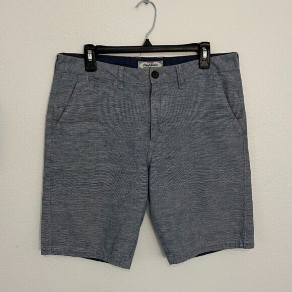 Flag & Anthem | Men’s Heather Blue Cotton Linen Shorts, size 31 - Picture 1 of 11